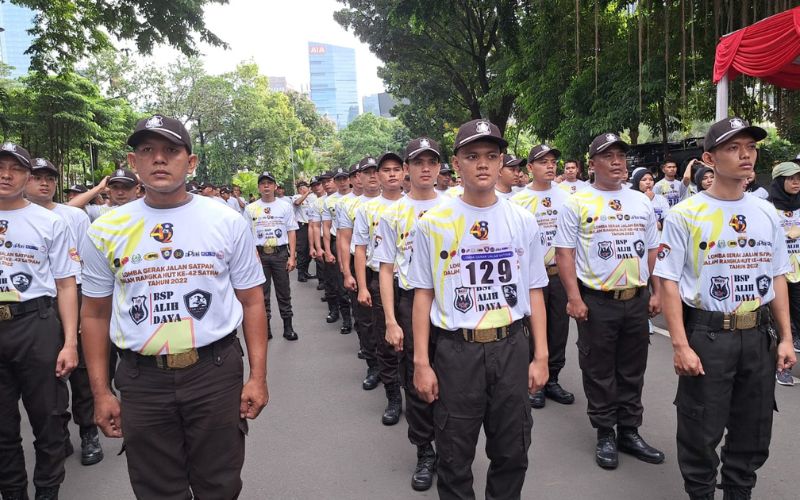 BSP Ikut Lomba Gerak Jalan Satpam